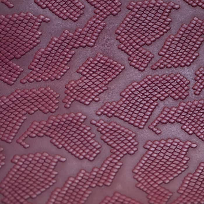 BURGUNDY - Glossy Faux Snake Skin Upholstery Vinyl Fabric, CROCCO, BTY